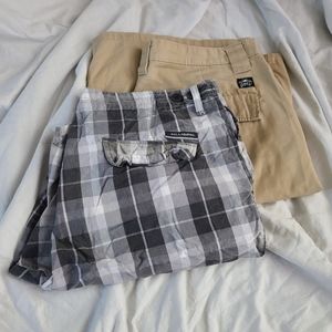 2 pair Billabong/o'neill short 36 waist